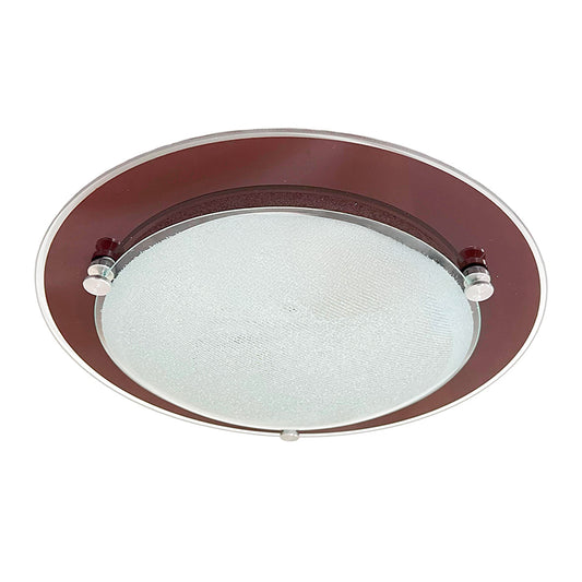 Plafon P-39 Redondo Cristal Chocolate Pantalla Diamantada