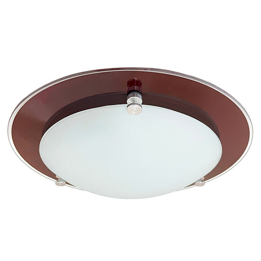 Plafon P-39 Redondo Cristal Chocolate Pantalla Lisa
