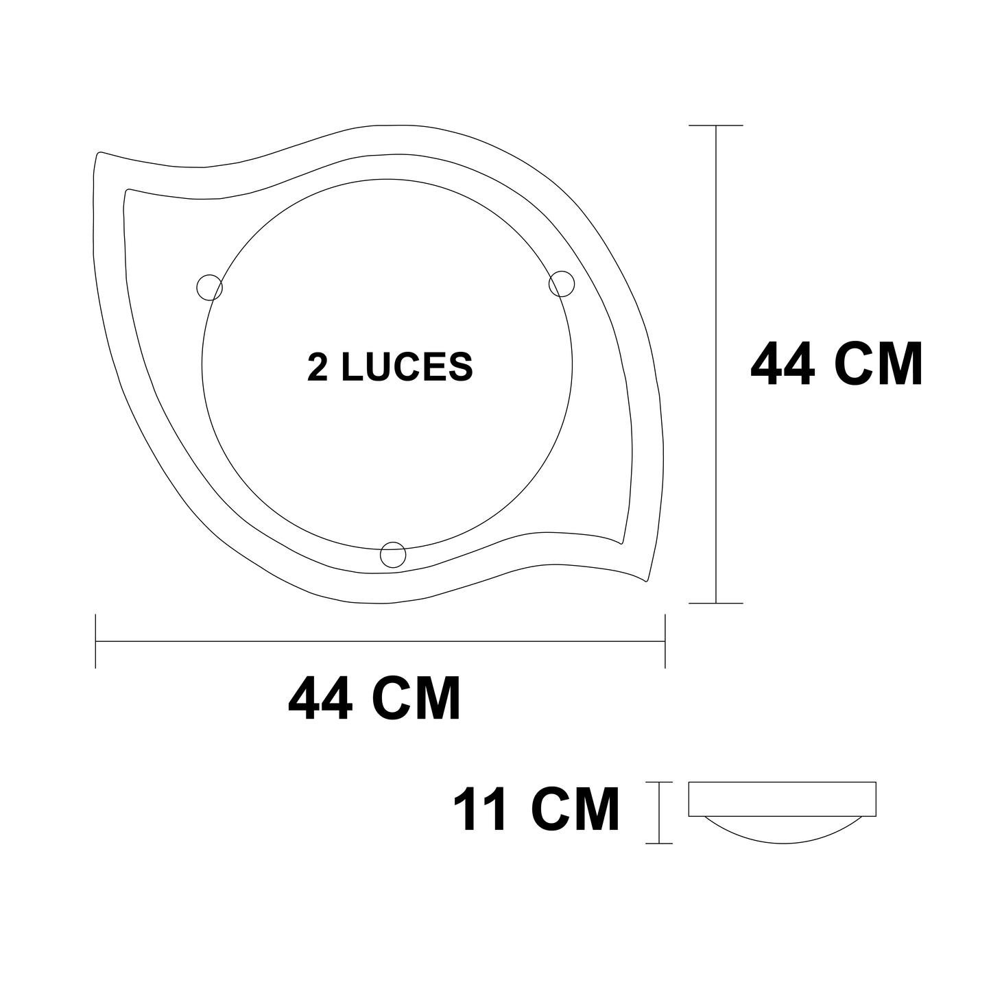 Lámpara de Techo Con Pantallas de Cristal Ojo