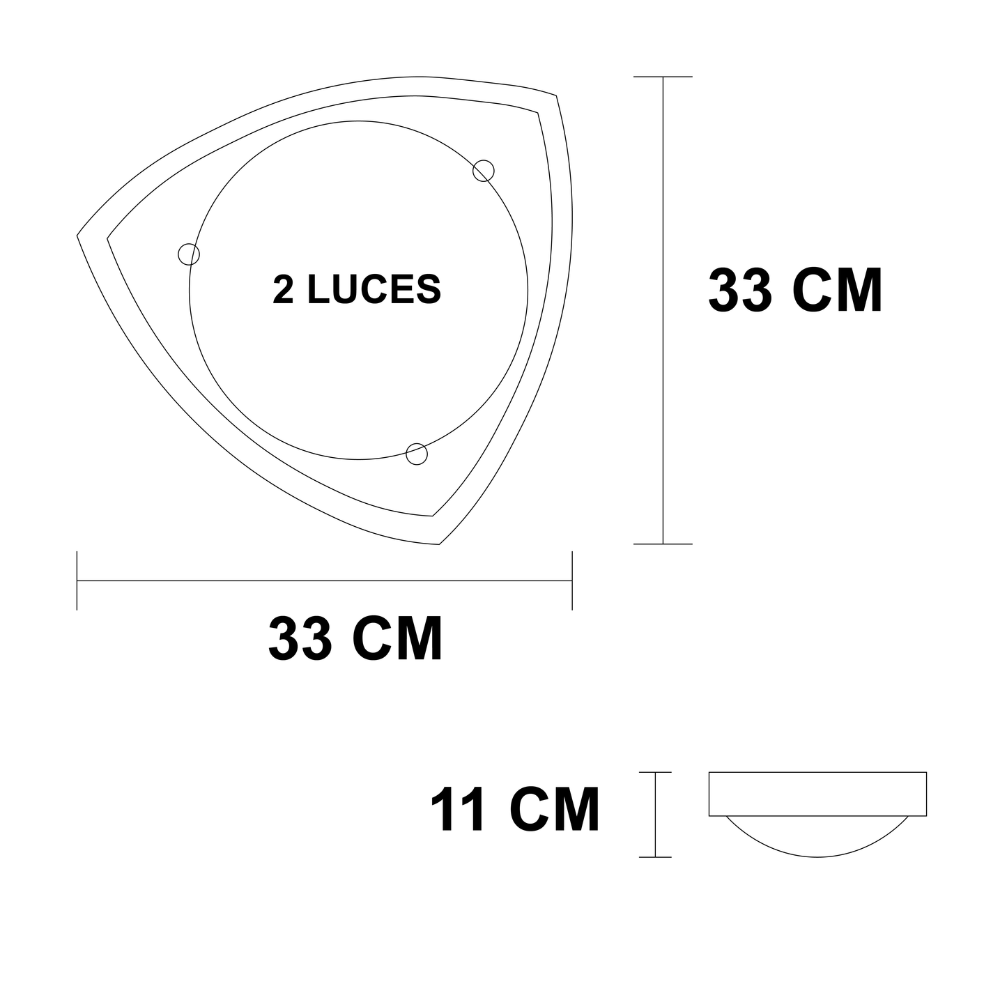 Lámpara de Techo Pantalla Triangulo