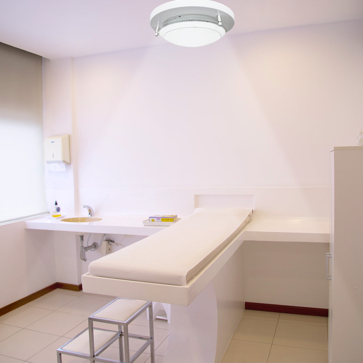 Plafon P 40 LED 3 tonos 12w Color Blanco Vidrio Liso
