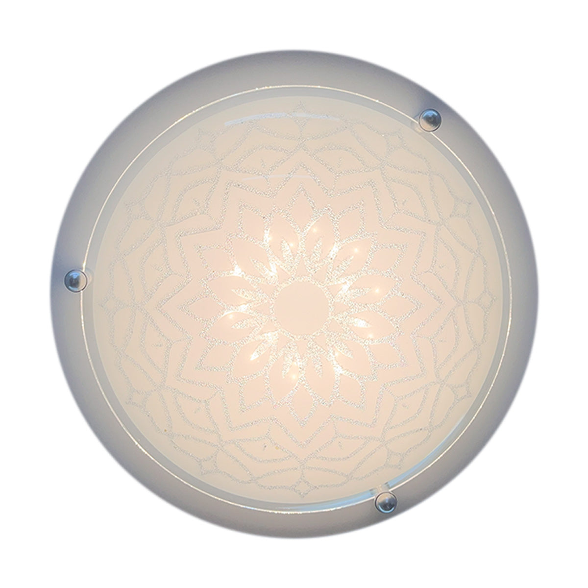 Plafon P 40 LED 3 tonos 12w Color Blanco Vidrio Mandala Diamantado