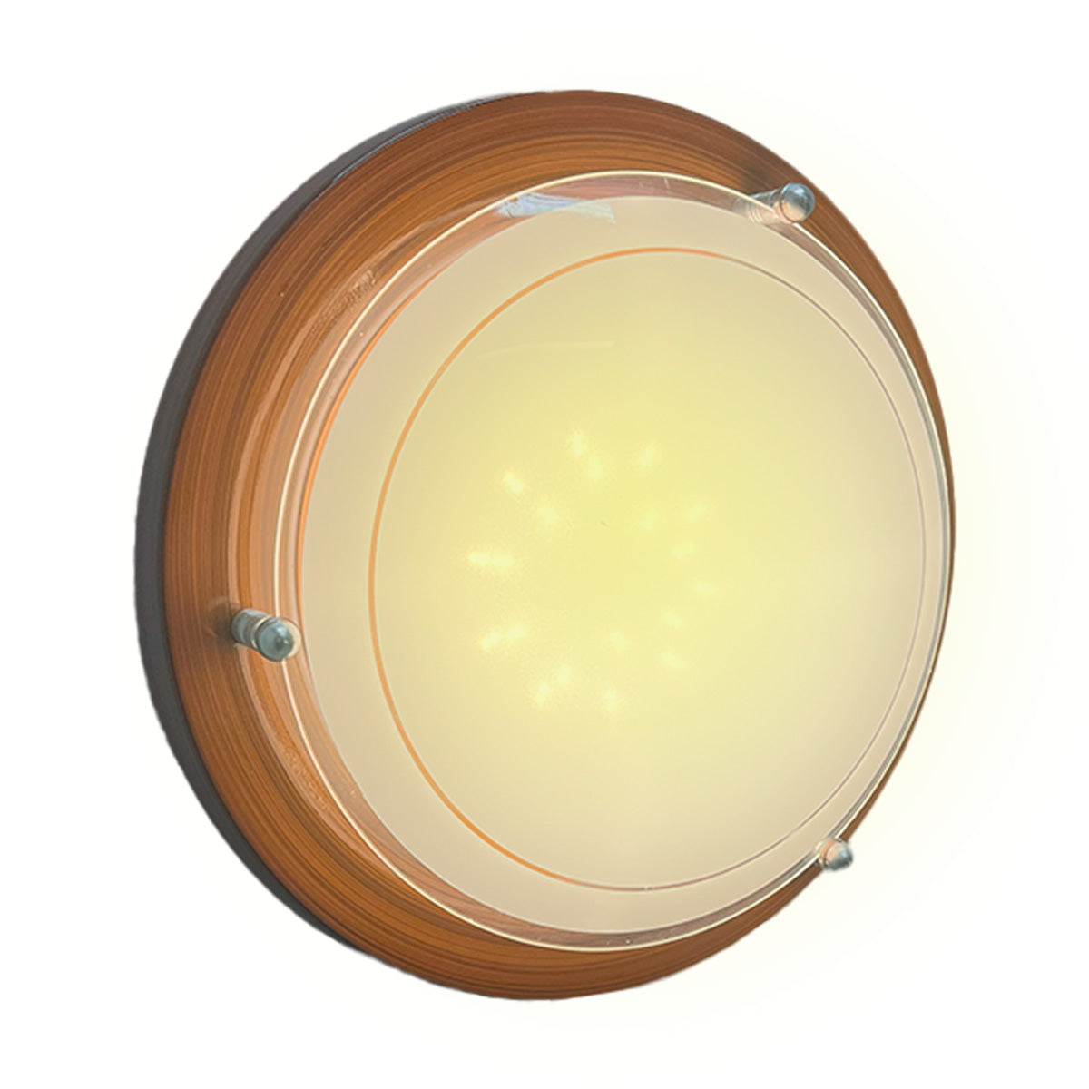 Plafon P 40 LED 3 tonos 12w Color Madera Vidrio Liso
