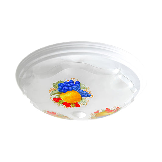 Lampara De Techo, Luz Ideal, Plafón P-42 Jumbo Blanco Frutas