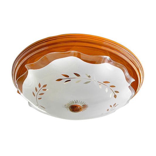 Lampara De Techo, Luz Ideal, Plafón P-42 Jumbo Madera Espiga