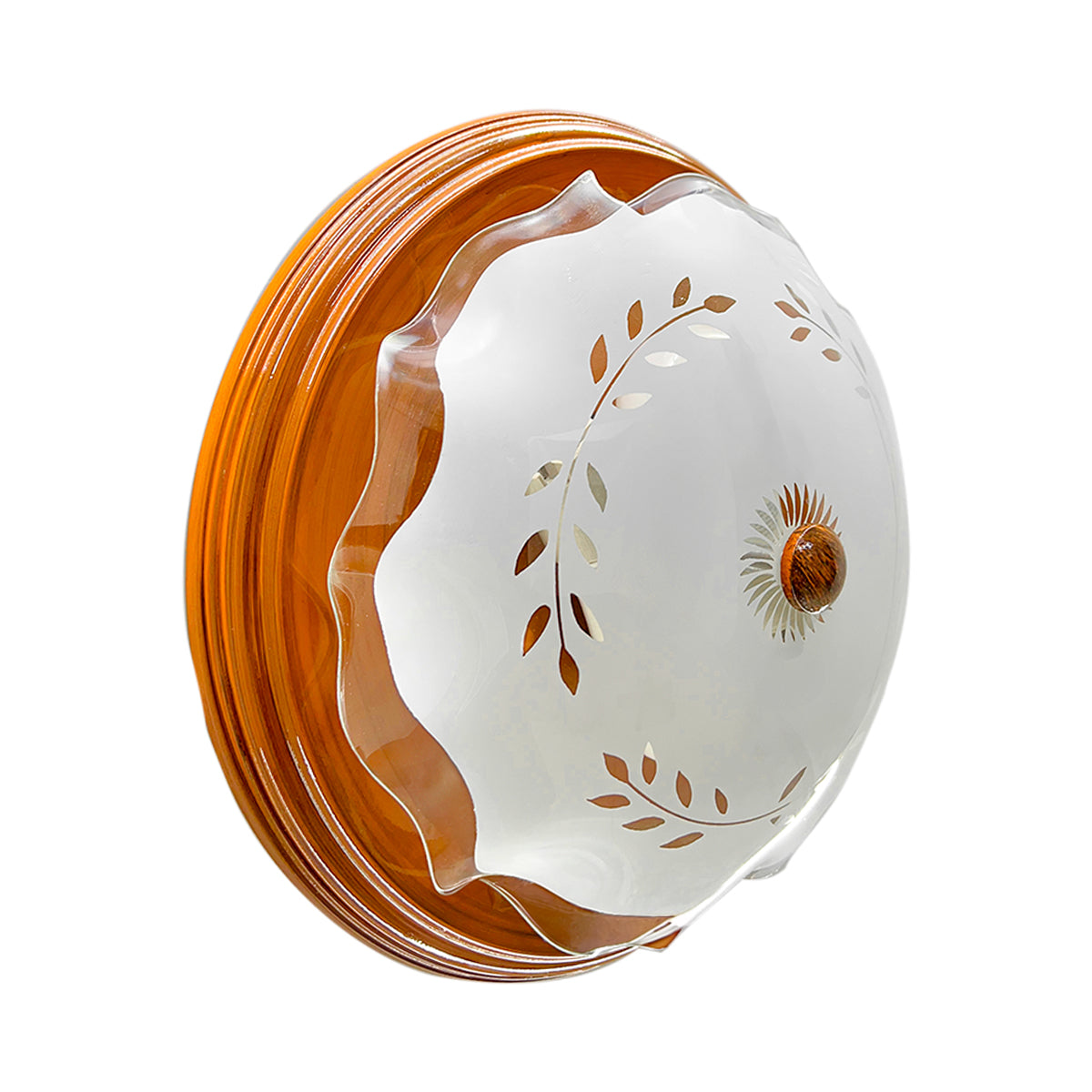 Lampara De Techo, Luz Ideal, Plafón P-42 Jumbo Madera Espiga