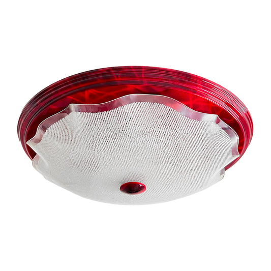 Lampara De Techo, Luz Ideal, Plafón P-42 Jumbo Vino Diamantado