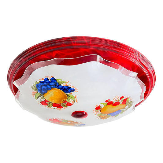 Lampara De Techo, Luz Ideal, Plafón P-42 Jumbo Vino Frutas