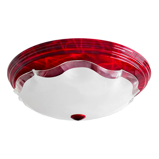 Lampara De Techo, Luz Ideal, Plafón P-42 Jumbo Vino Liso