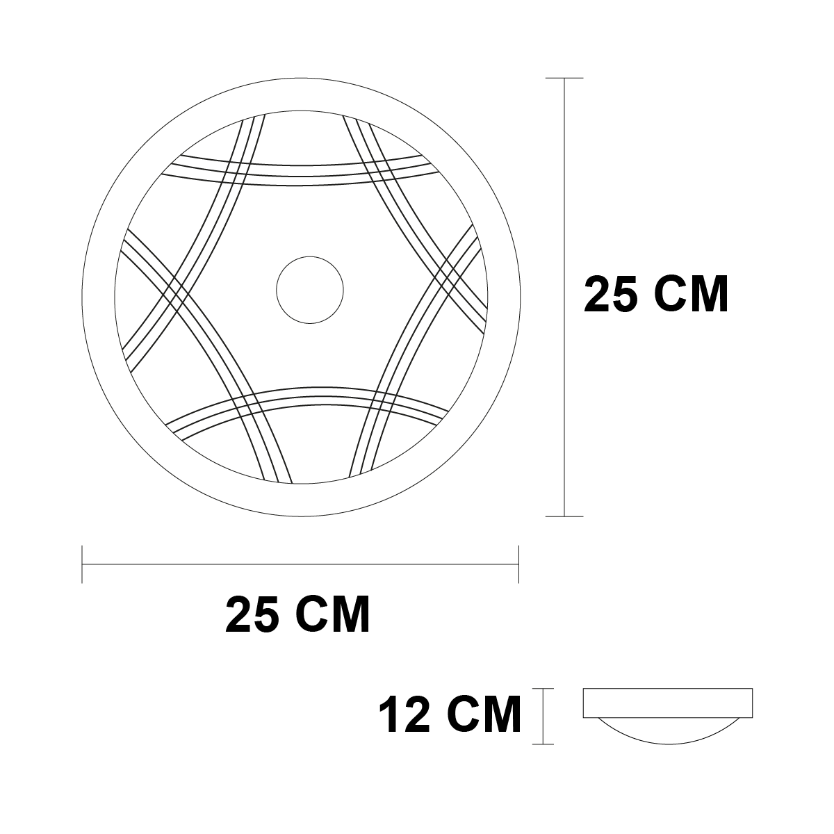 Lámapra de Techo, Pantalla de Cristal Hexagono Base Chocolate