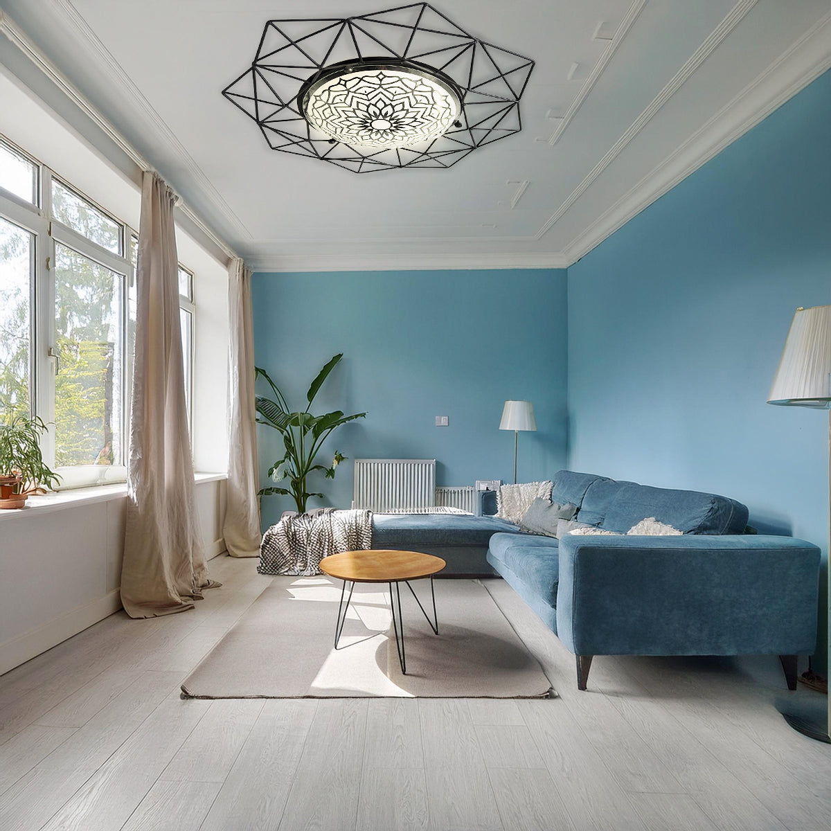 Lampara de Techo Mandala Negro LED