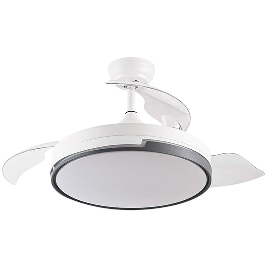 Ventilador de Aspas Retractiles Con Luz de LED Negro 7801