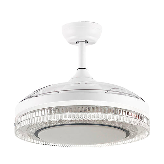 Ventilador de Aspas Retractiles Con Luz de LED Negro 7821