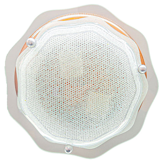 Plafon Ovni Grande Base color Madera Pantalla Diamantada