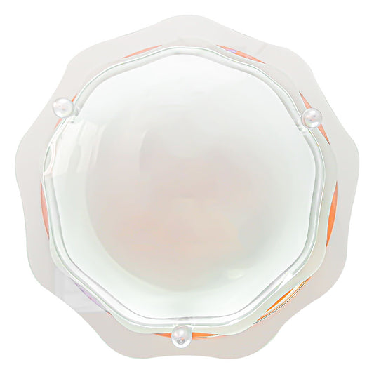 Plafón Ovni Grande Base color Madera Pantalla Lisa