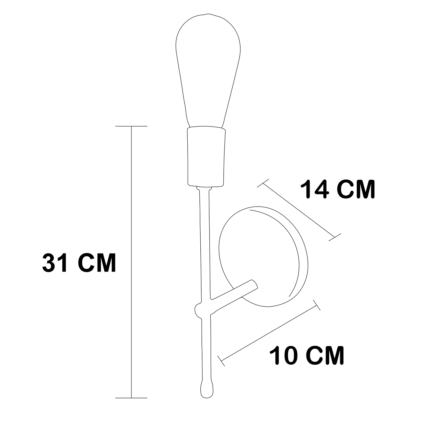 Lampara de Pared , Flacha 1 Luz