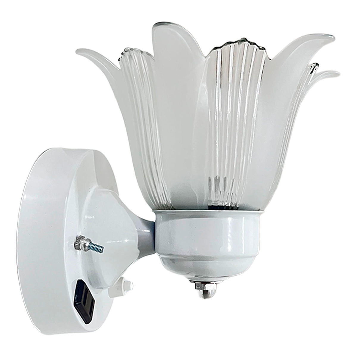 Arbotante Blanco Con Apagador