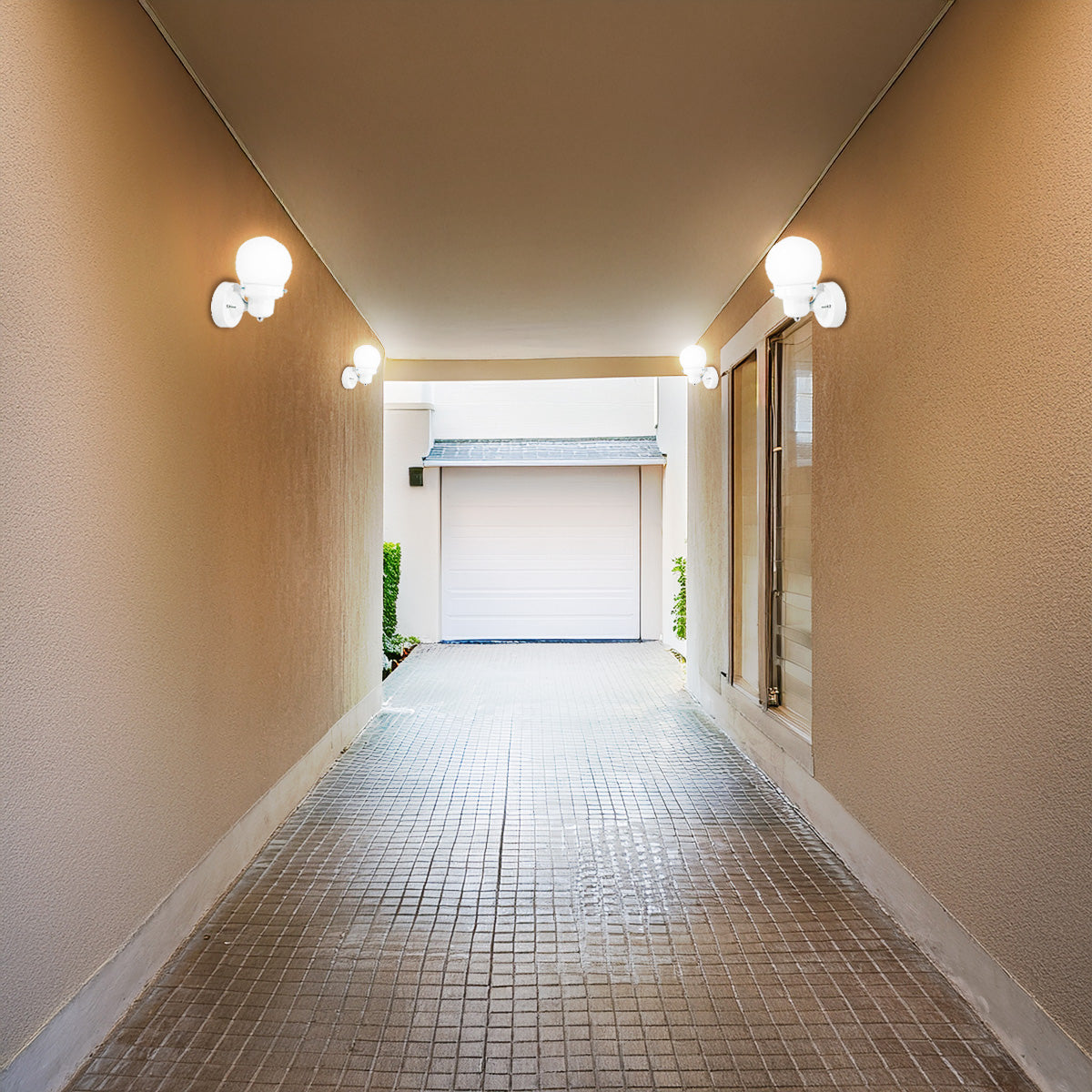 Lámpara de Pared A 1 Con Globo R-5 Color Blanco