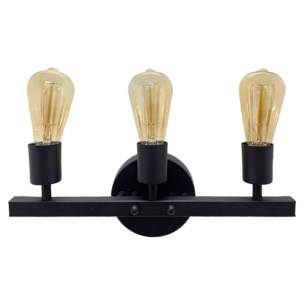 Arbotante Regleta 3 focos Vintage Color Negro Negro