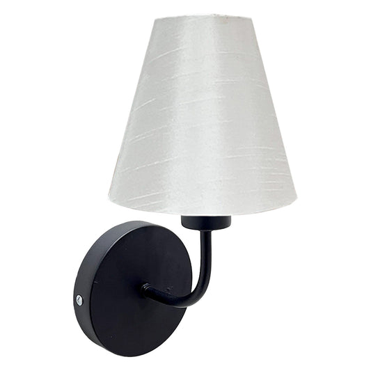 Arbotante Vintage Color Negro Negro Con Pantalla de Tela