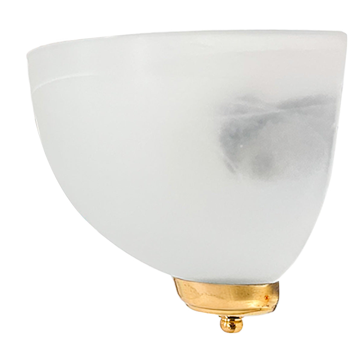 Arbotante Cristal Base Latonado Cristal Blanco