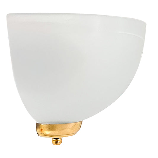 Arbotante Cristal Base Latonado Cristal Blanco