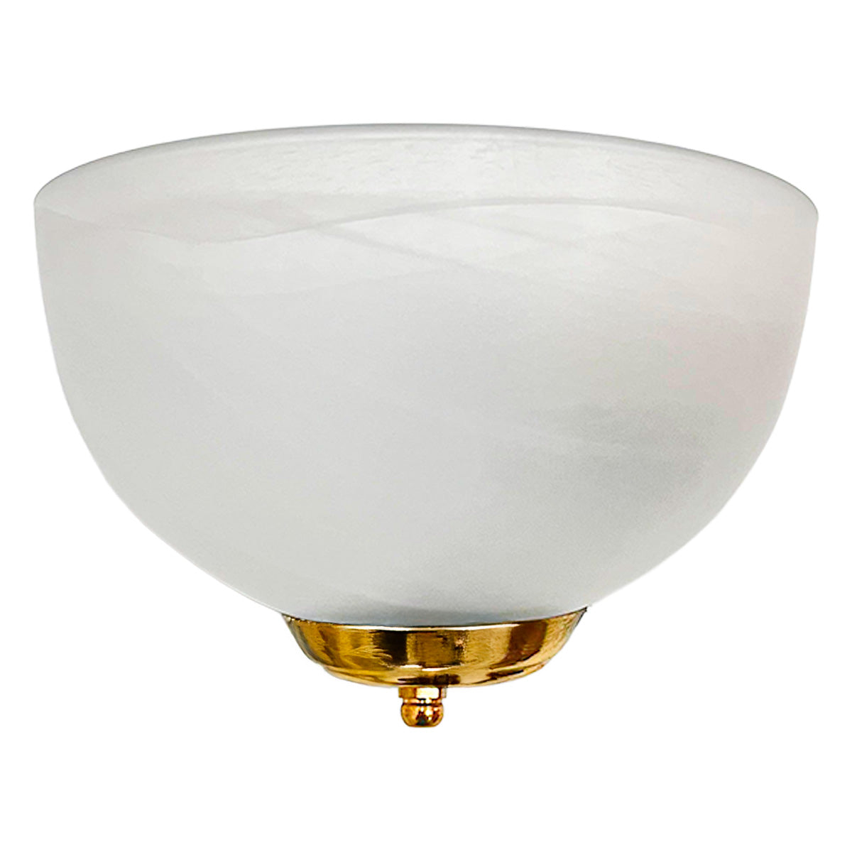 Arbotante Cristal Base Latonado Cristal Blanco