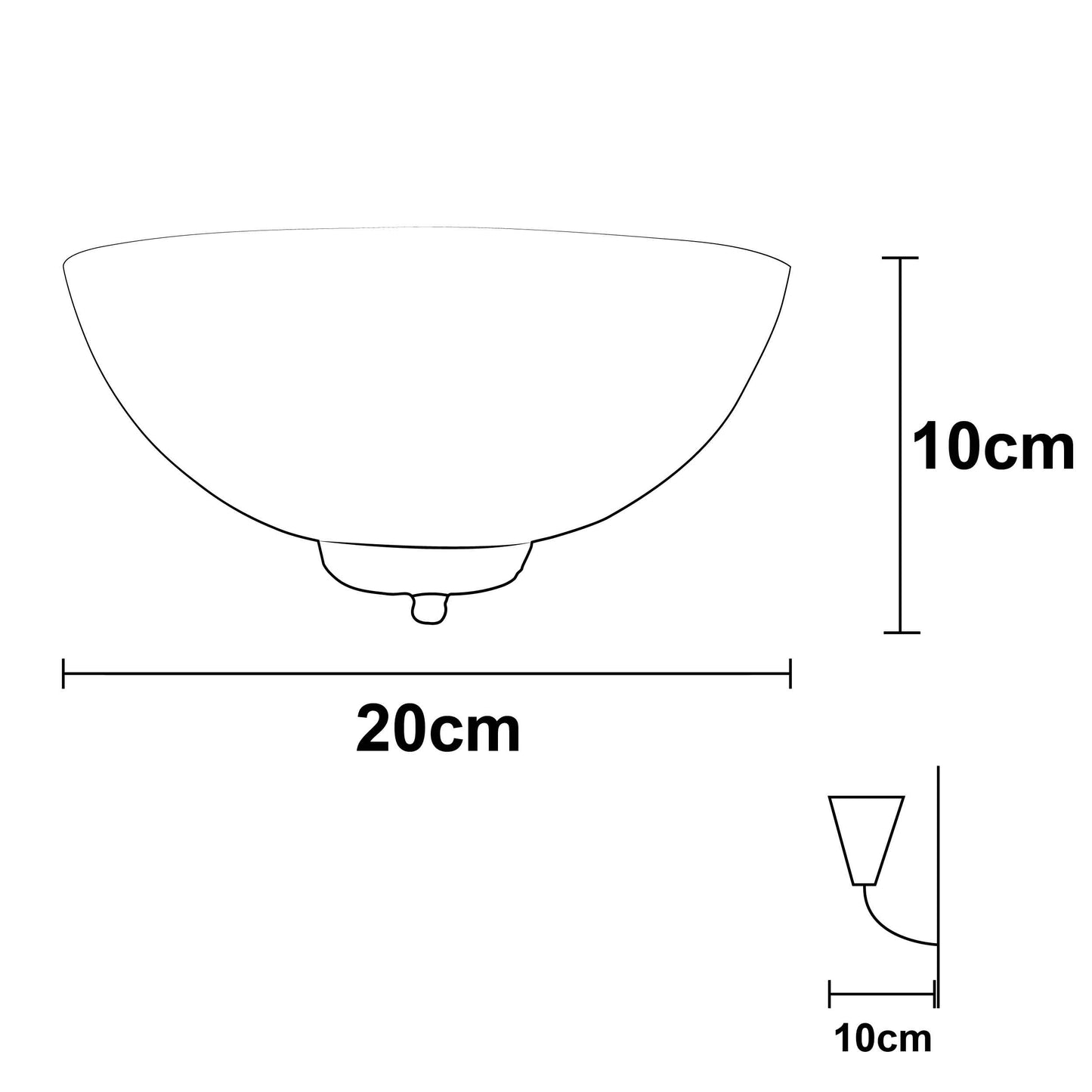 Arbotante Remate Latonado Pantalla de Cristal Tabaco