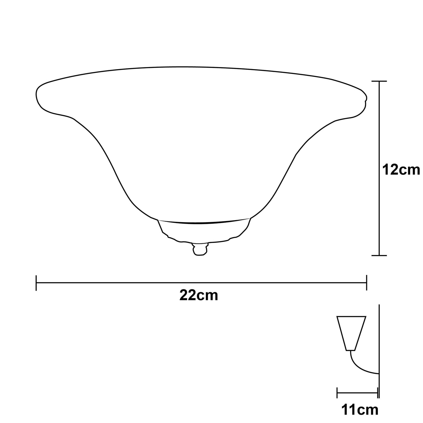 Arbotante Pantalla de Cristal Blanco Mármol Remate Latonado