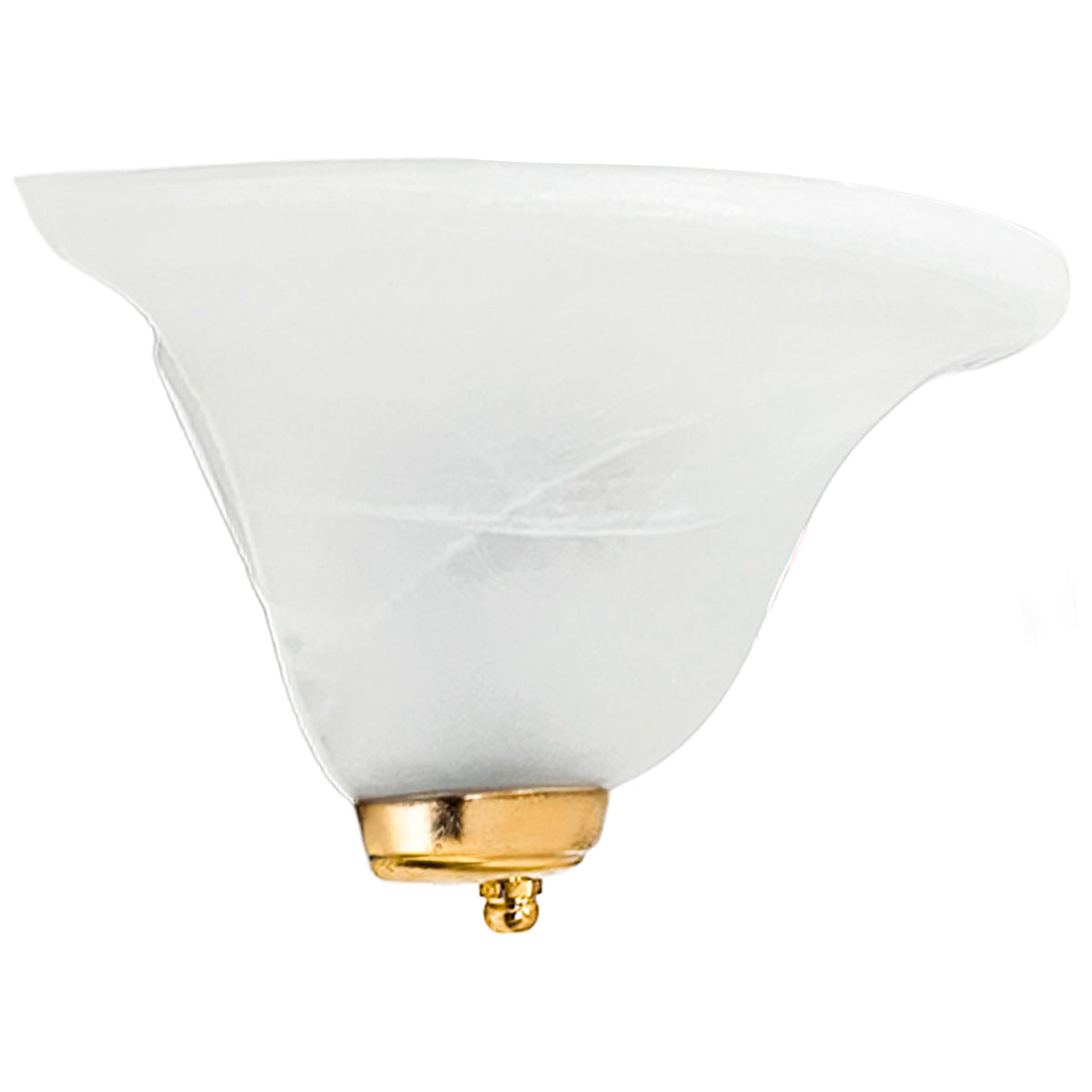 Arbotante Pantalla de Cristal Blanco Mármol Remate Latonado