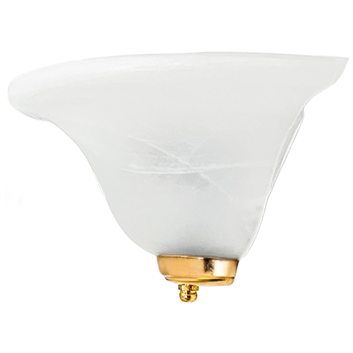 Arbotante Pantalla de Cristal Blanco Mármol Remate Latonado