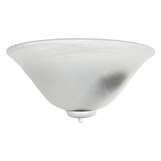 Arbotante Base Blanco Pantalla de Cristal Blanco Marmoleado