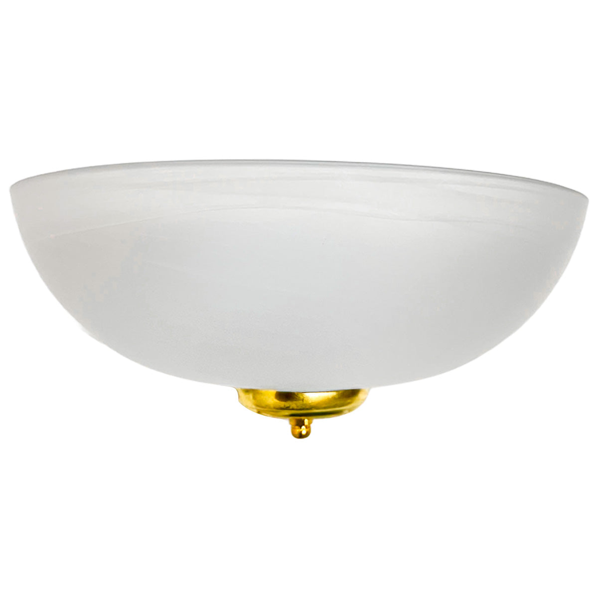 Arbotante Tazón Base Latonado Pantalla de Cristal Blanco Mármol