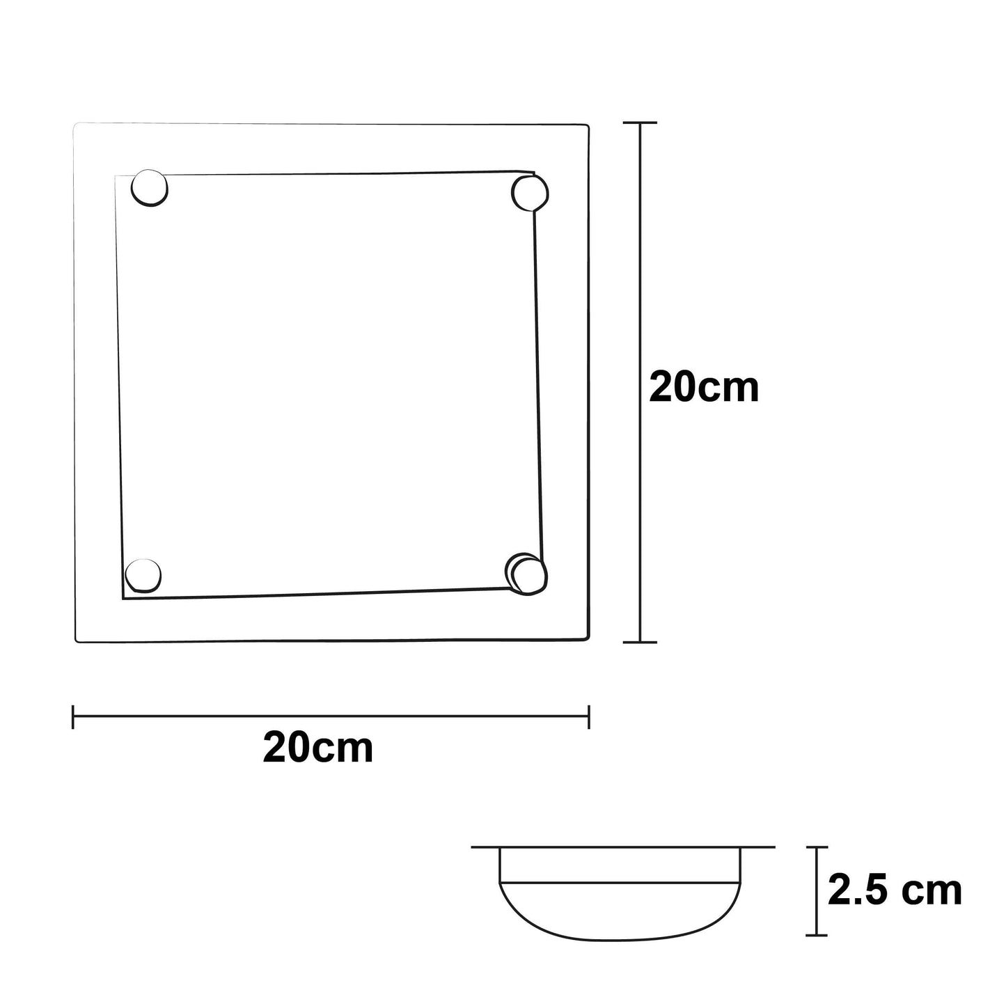 Lámpara de Pared Cubo A-33 Con LED integrado