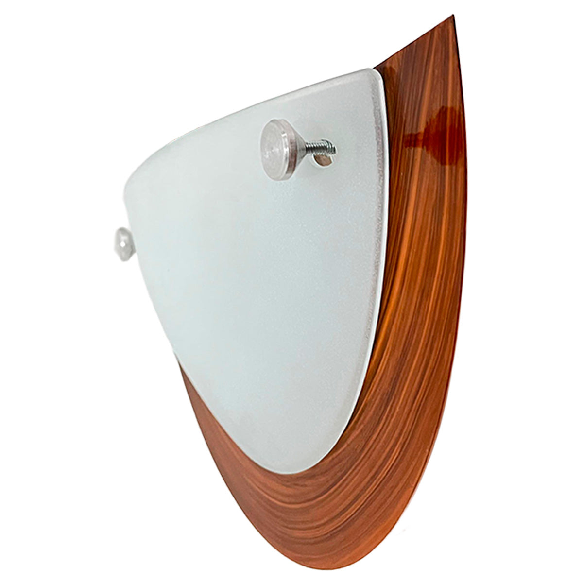 Arbotante Media luna Cristal Madera
