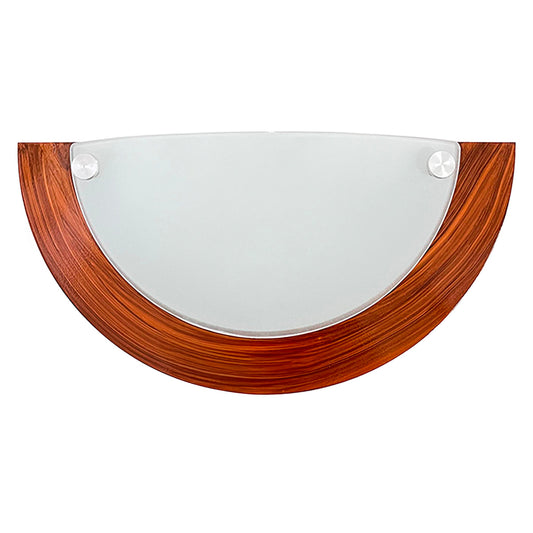 Arbotante Media luna Cristal Madera
