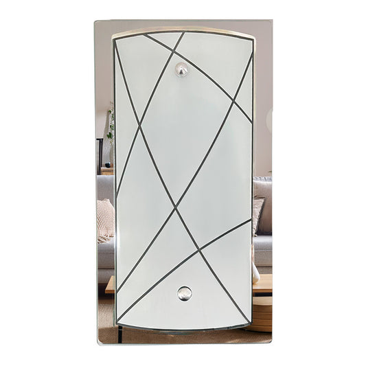 Lampara Arbotante Espejo A-39 Pantalla Rayas Negro