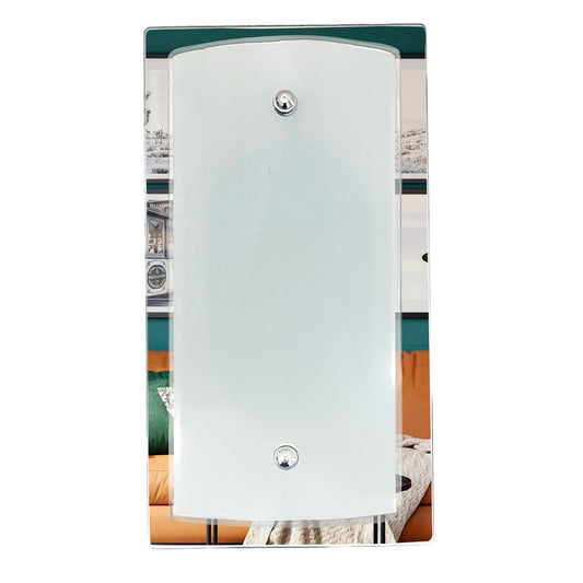 Arbotante A-40 Con Espejo y Pantalla de Cristal Blanca