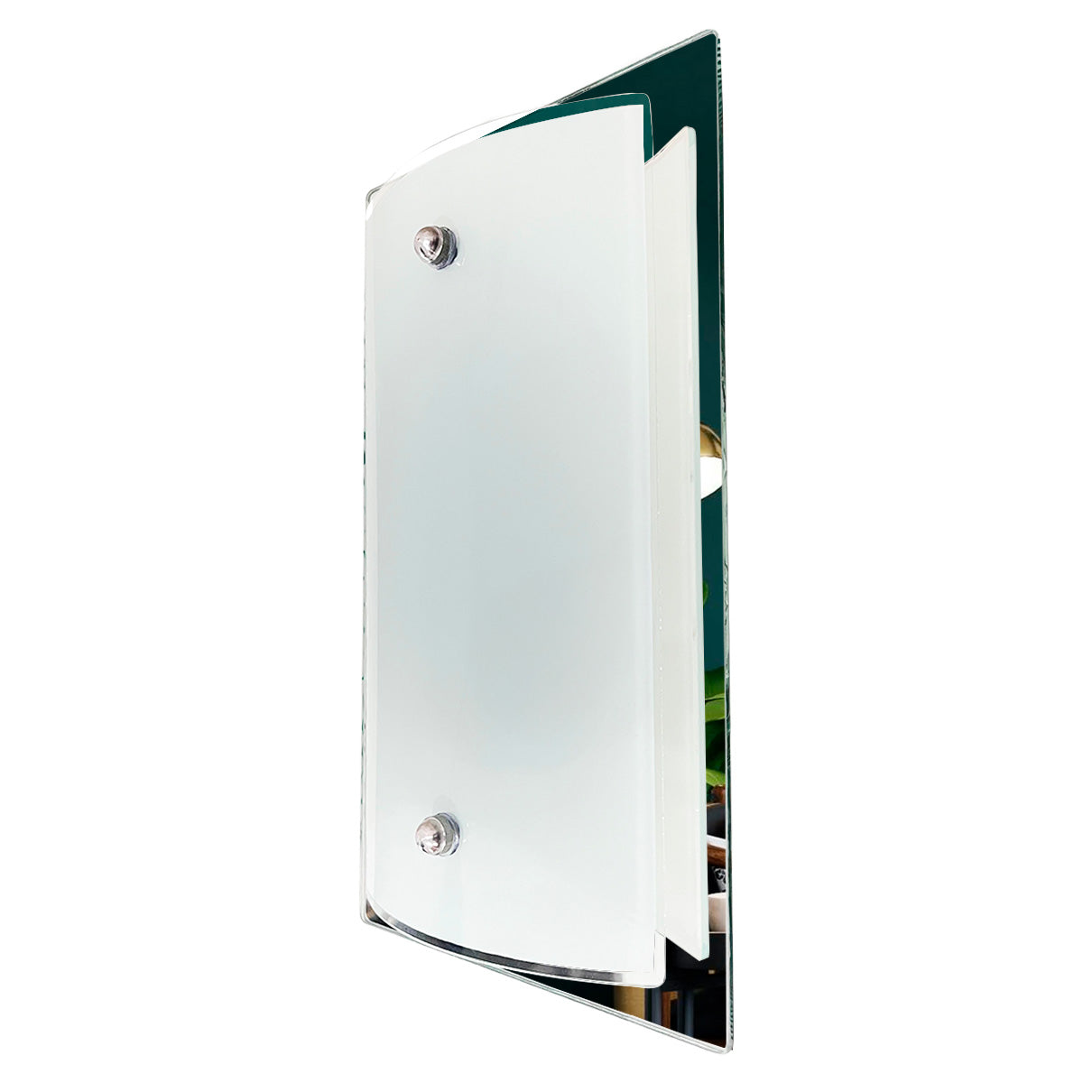 Arbotante A-40 Con Espejo y Pantalla de Cristal Blanca