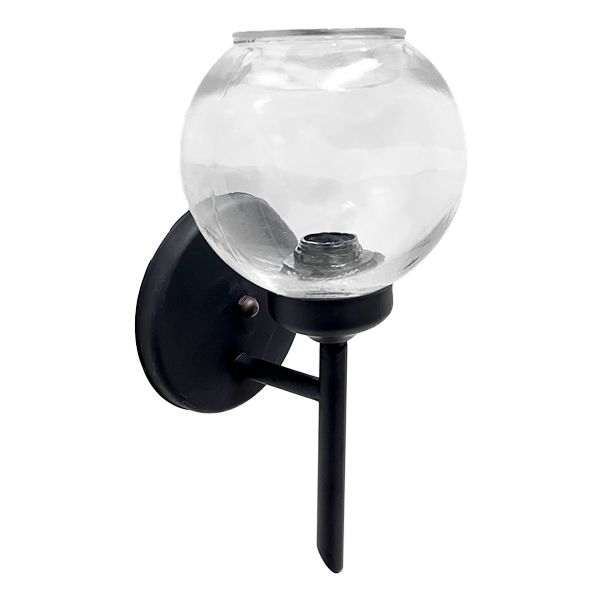 Lámpara Arbotante A-43 Color Negro Pantalla de Cristal