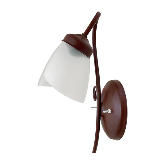 Arbotante Pantalla de Cristal Cortado Blanco Marmol