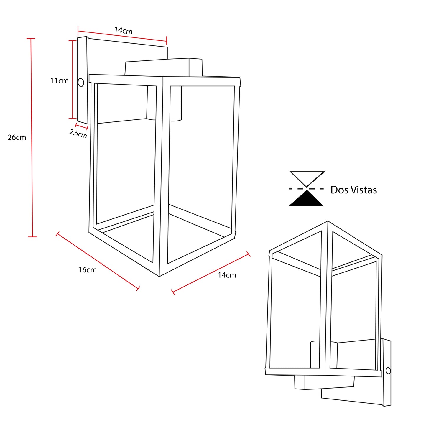 Lámpara de Pared Farol A-48 Vitrin