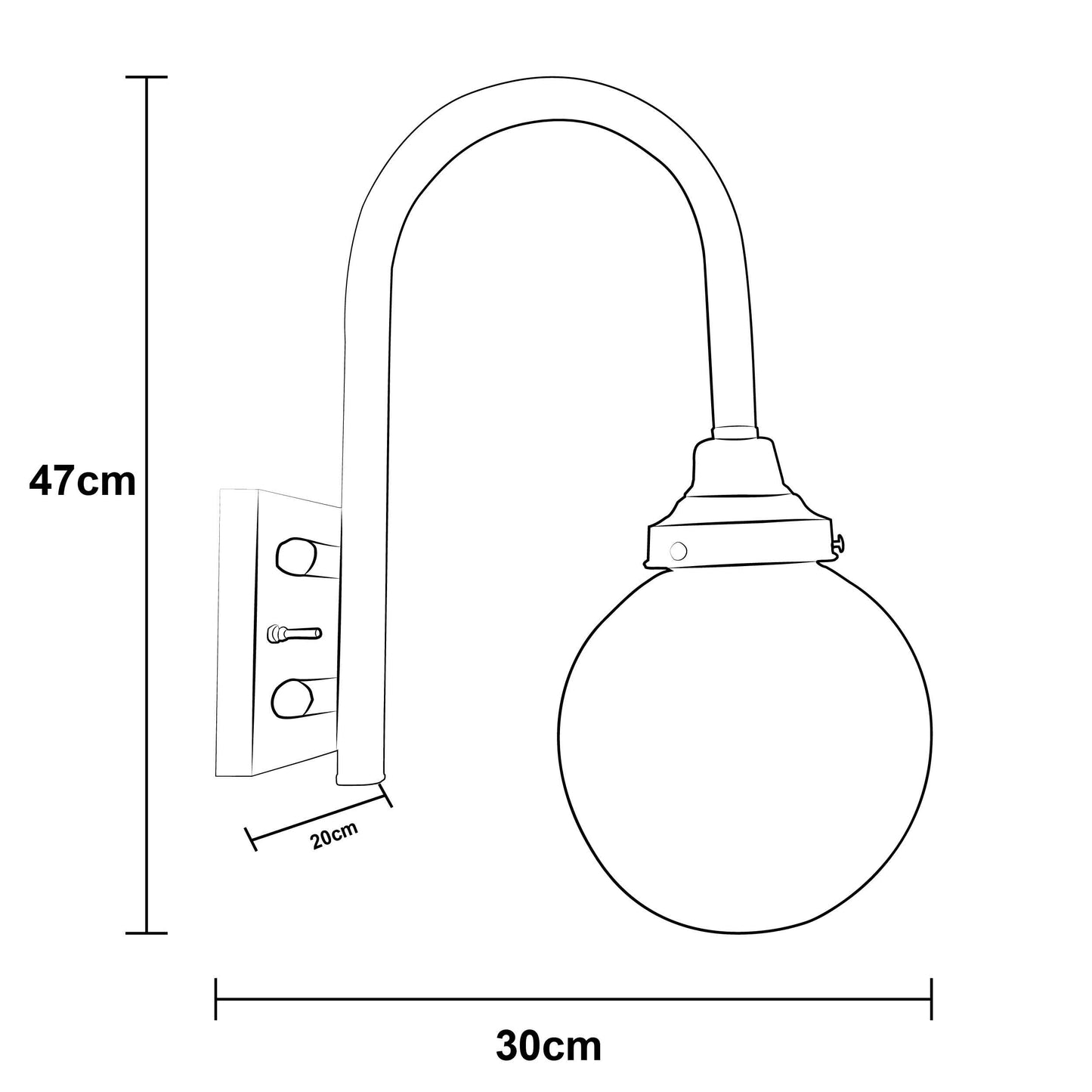 Antorcha Gancho Negro para Globo R 8
