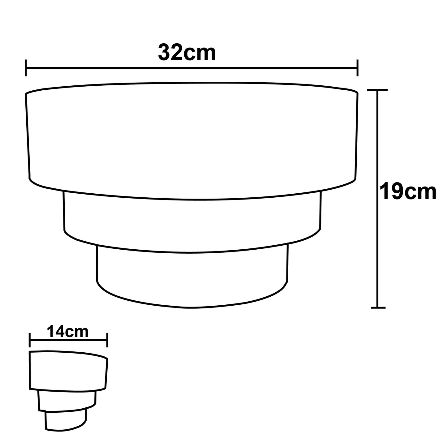 Arbotante Cortina Color Blanco