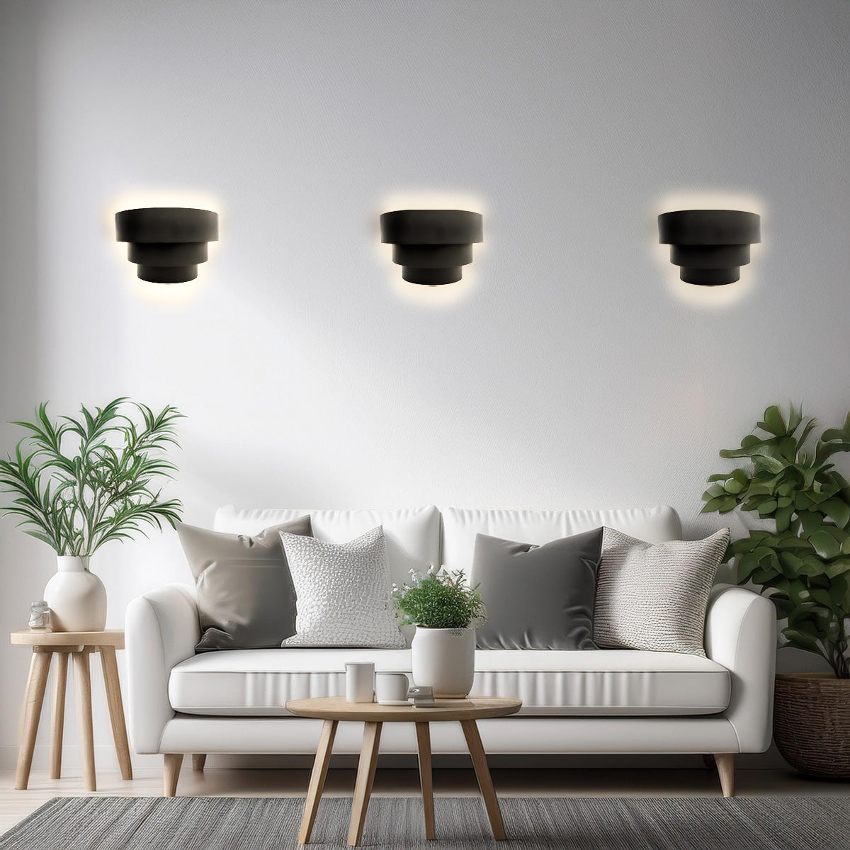 Arbotante Cortina Color Negro