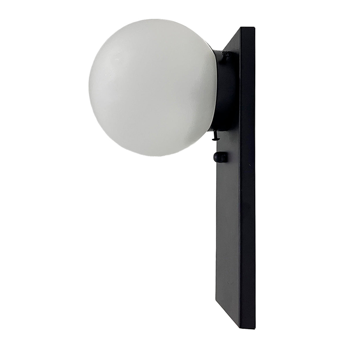 Lámpara de Pared Rectangular A-6 Color Negro con pantalla de Cristal