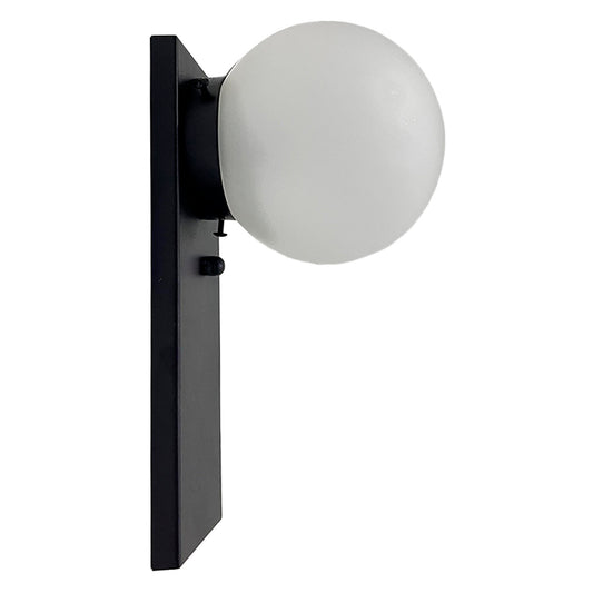 Lámpara de Pared Rectangular A-6 Color Negro con pantalla de Cristal