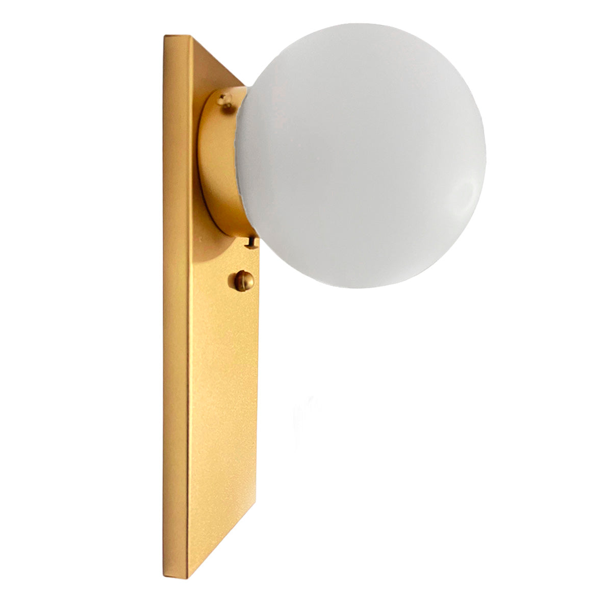 Lámpara de Pared Rectangular Dorado Con pantalla de Cristal Humo