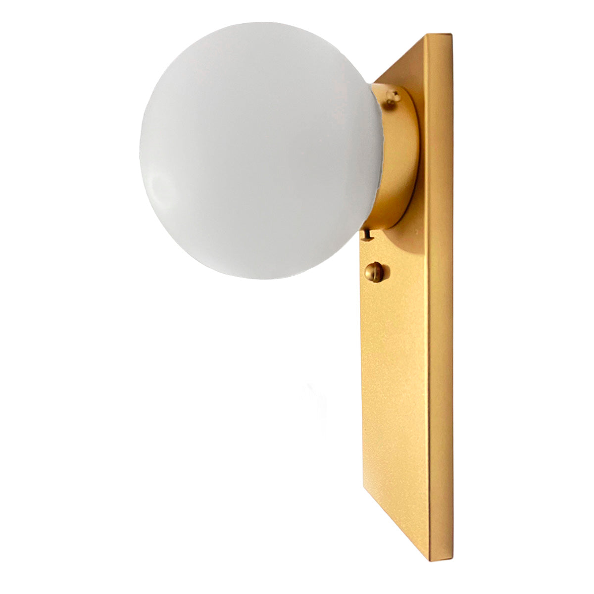 Lámpara de Pared Rectangular Dorado Con pantalla de Cristal Humo