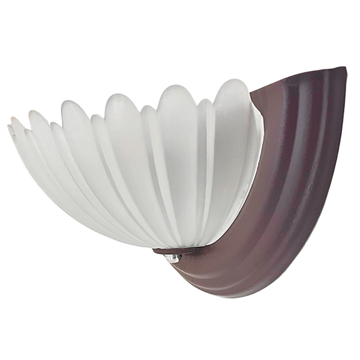 Arbotante Pantalla de Cristal Concha Base Color Chocolate